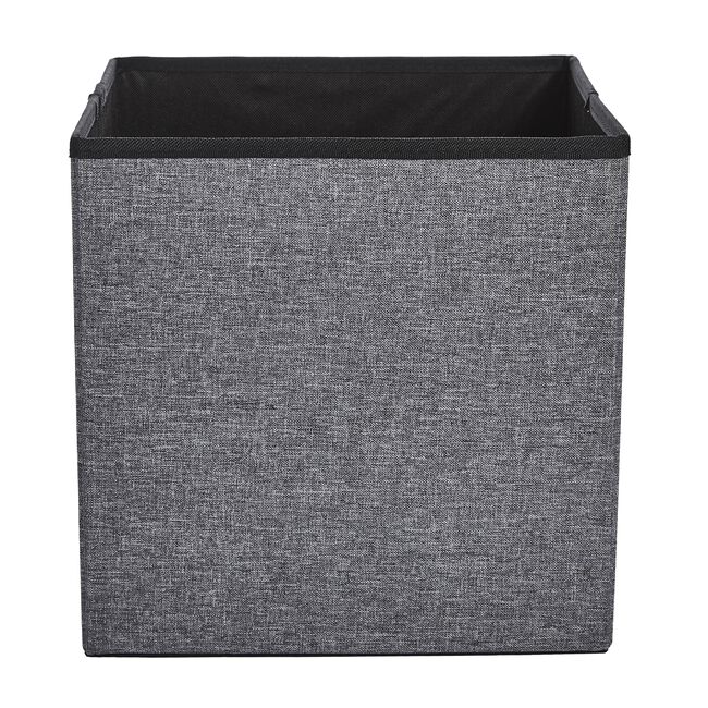 SMALL FOLDING GREY STORAGE Ottoman