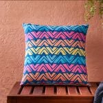 Indoor Outdoor Zig Navy Cushion