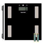 Salter BMI Analyser Black Glass Bathroom Scales