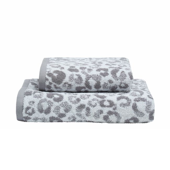 FUSION ANIMAL PRINT GREY 90x150cm Bath Sheet