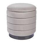 Oval Velvet Ottoman - Small