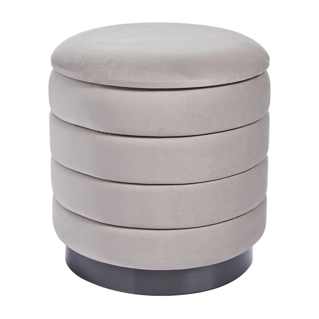 Oval Velvet Ottoman - Small