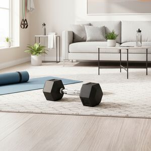 Body Go Rubber Hex Dumbbell 7.5kg