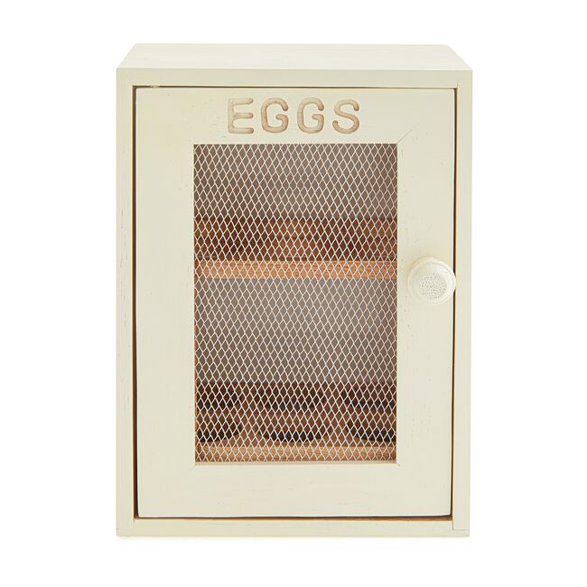 Apollo Rubberwood Egg Cabinet - Cream