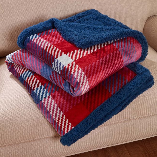 RUANE BORG CHECK BERRY 150x200cm Throw