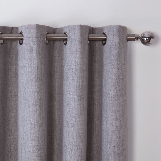 HACKNEY BLACKOUT SILVER 135x240cm Curtain Panel 