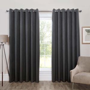 BLACKOUT & THERMAL BRUSHED GUNMETAL 66x54 Curtain