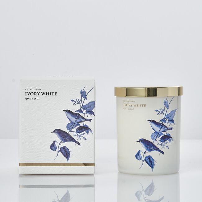 Ambianti Chinoiserie Ivory White 198g Candle