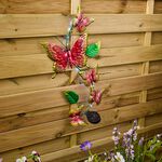 Solar Butterfly Vine Wall Light Art