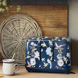 Laura Ashley Elveden Navy 4 Slice Toaster