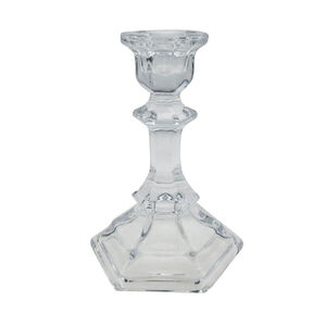 Small Clear Glass Taper Candleholder