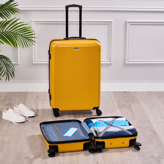 LARGE LIGHTWEIGHT HARDSHELL LUGGAGE - OCHRE