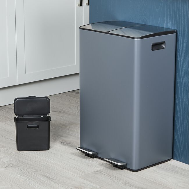 60L RECYCLING BIN Dark Grey