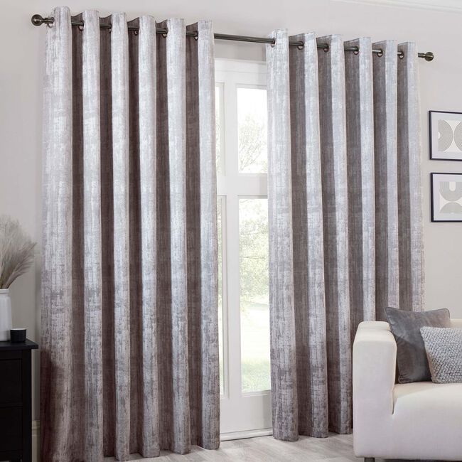 SEVILLA BRUSHED ICE GREY 66x54 Curtain