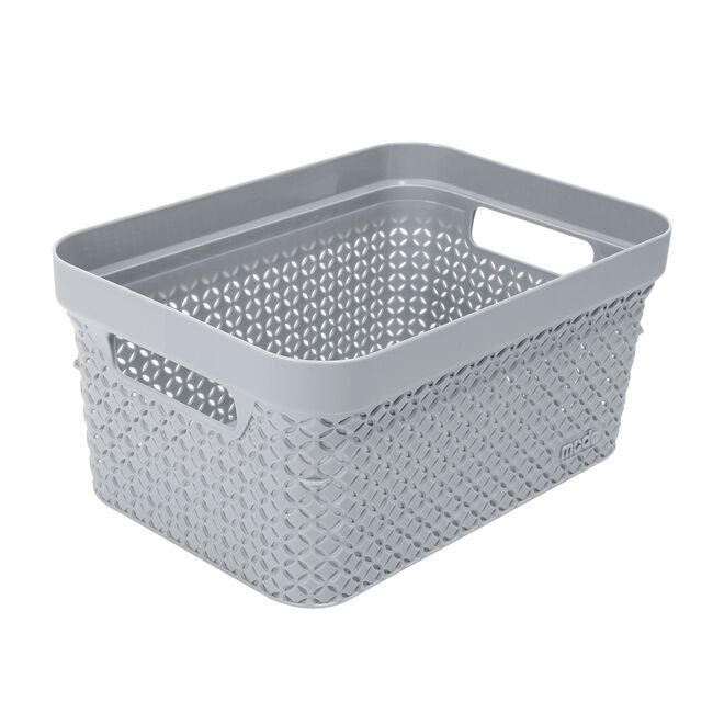Ezy Mode Small Storage Basket Stone Grey 5.1L