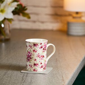 Abney & Croft New Bone Floral Mug - White