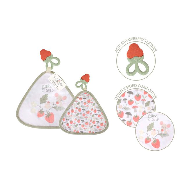 First Steps Garden Tale Teether Strawberry Blanket