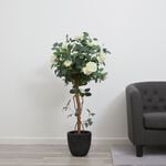 Artificial White Rose Tree 1.2m