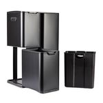 NORDHAUS BLACK TRIPLE COMPARTMENT 60L RECYCLING Bin