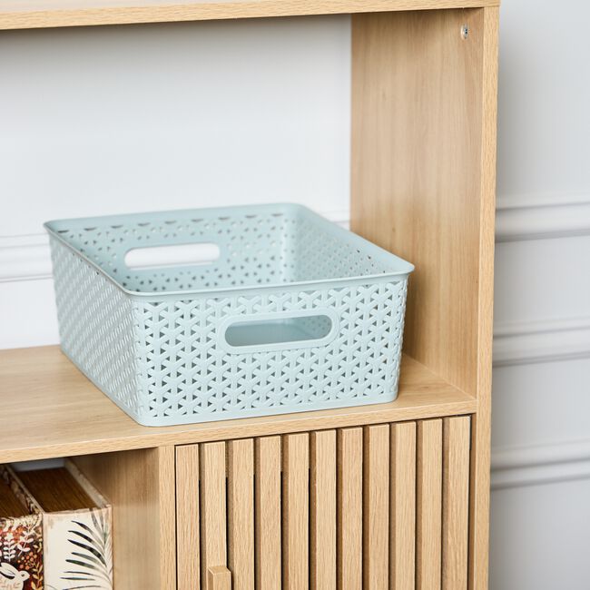 Geometric Storage Basket 14.5L - Mint