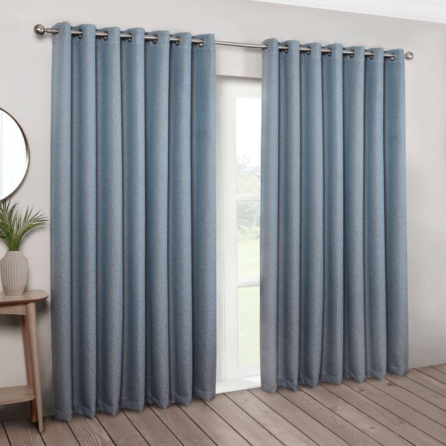 BLACKOUT & THERMAL BOUCLE NAVY 66x54 Curtain