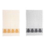 Assorted Border Tea Towels 3 Pack