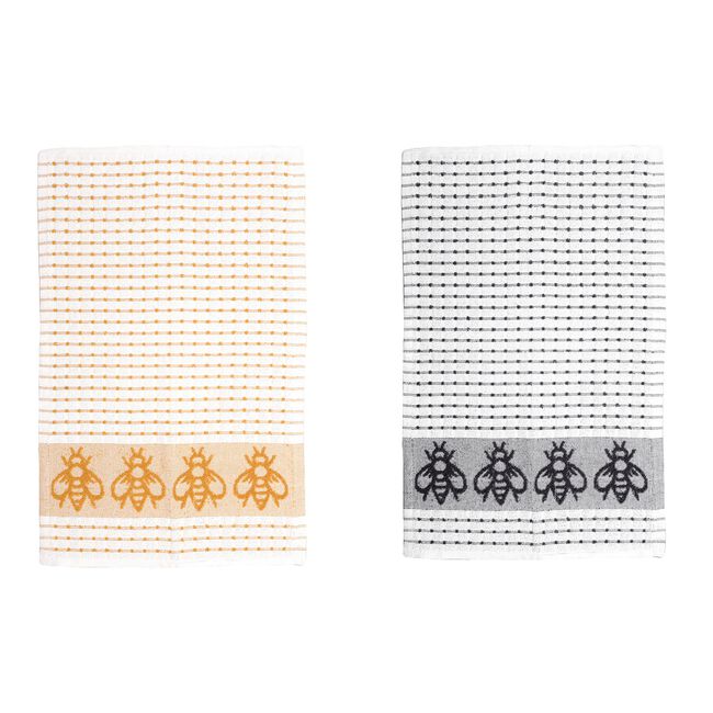 Assorted Border Tea Towels 3 Pack