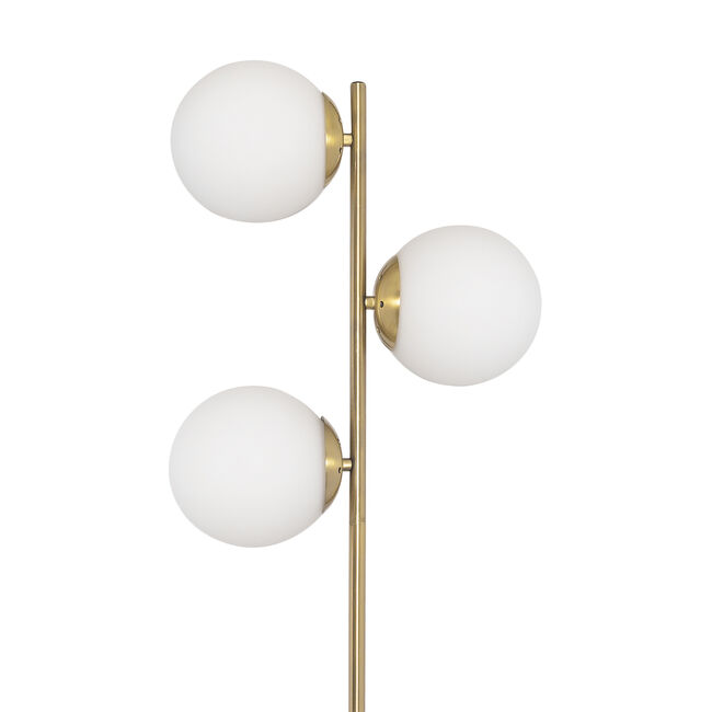 3 Glass Shade Metal Floor Lamp