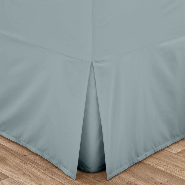 DOUBLE VALANCE SHEET Luxury Percale Duck Egg 