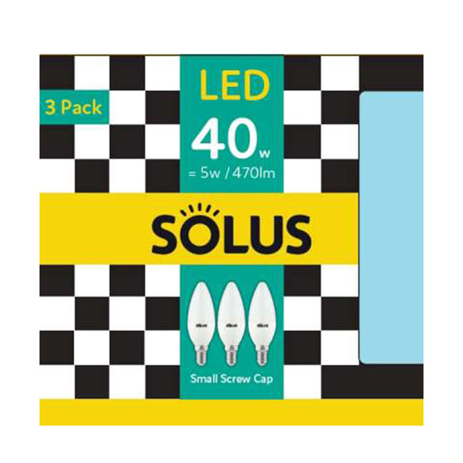 Solus SES 3 LED Candle Bulbs 5W (EQ.40W) Non Dimm