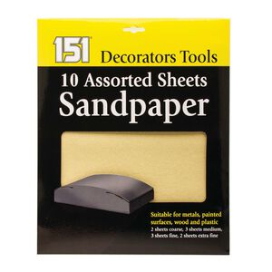 Assorted Sheets Sandpaper 10Pk