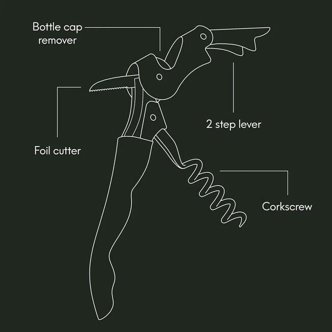  Viners Barware 2-Step Waiters Friend Corkscrew