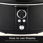 Hamilton Beach 6.5L Digital Black Slow Cooker 