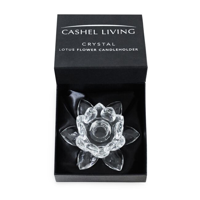 Cashel Living Crystal Lotus Flower Candle Holder