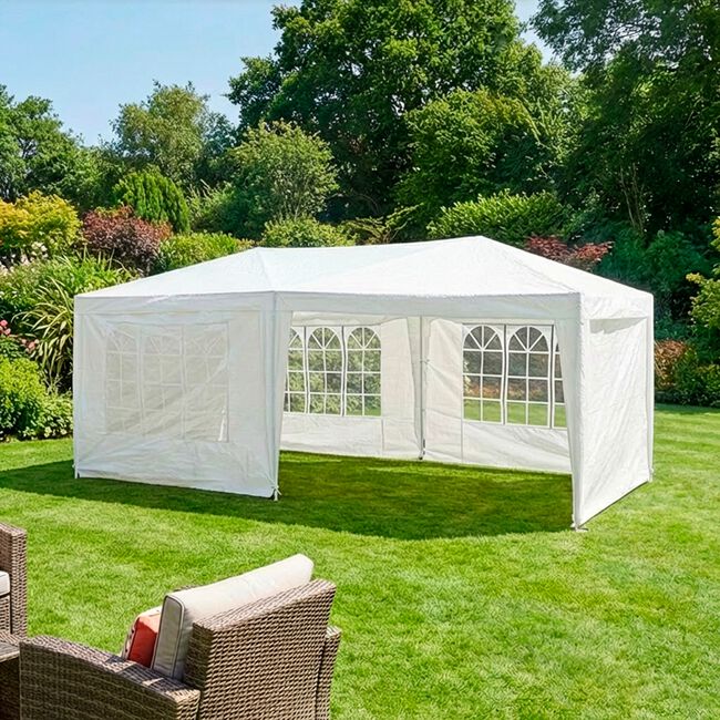 White Party Marquee Gazebo with 5 Walls