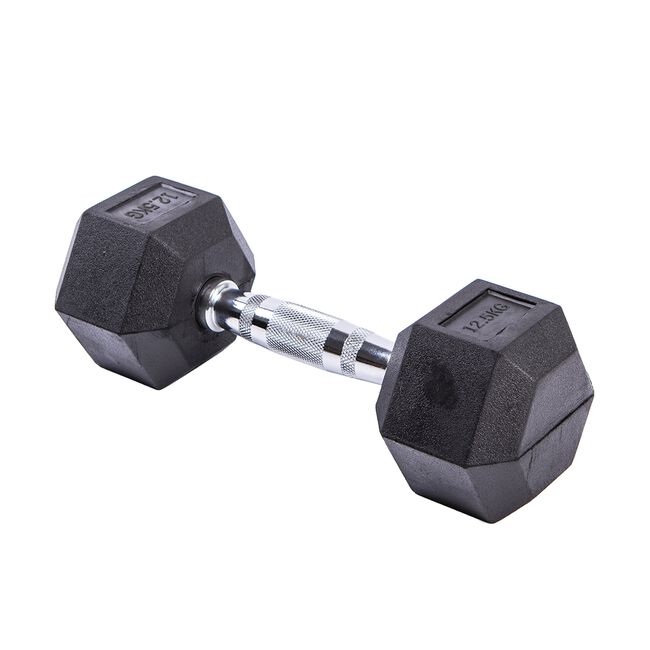 Body Go Rubber Hex Dumbbell 12.5kg