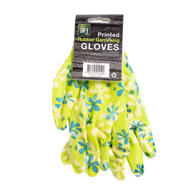 Printed Rubber Gardening Gloves