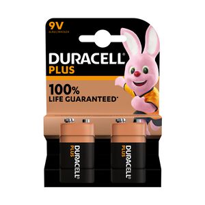 Duracell Plus 9V Batteries 2 Pack