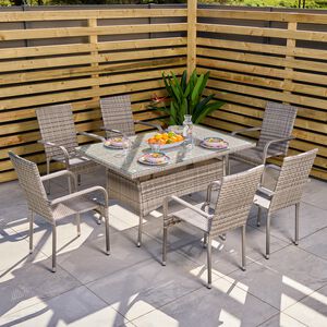 Serino 7 Piece Rattan Dining Set