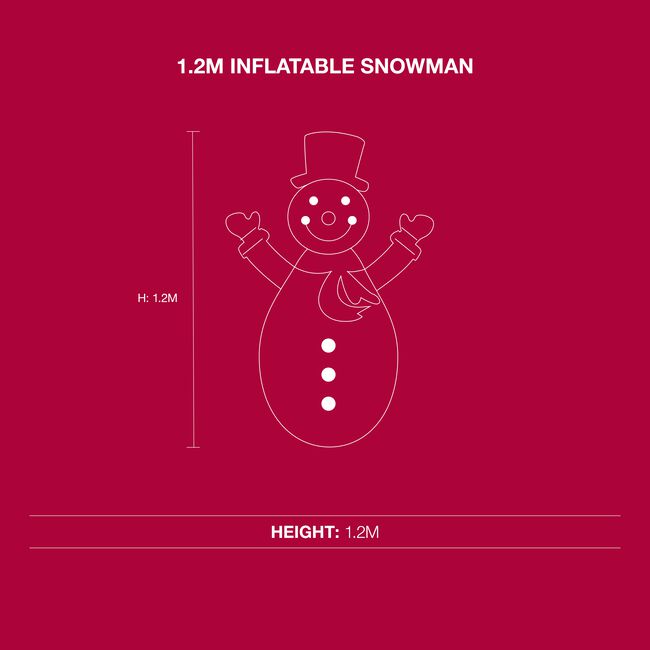 1.2M Inflatable Snowman Christmas Decoration