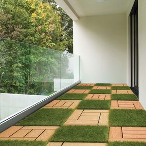 Pack of 4 Garden Grass Tiles