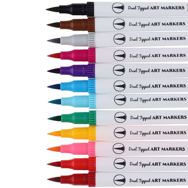 Icon Dual Tipped Art Markers 12 Pack