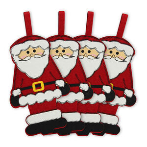 4 Pack Novelty Santa Cutlery Holders