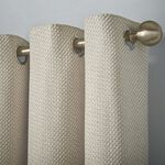 ELLA KNIT NATURAL WITH GREY  66x54 Curtain
