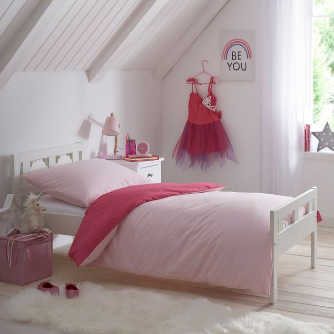 SINGLE DUVET COVER Luxury Percale Candy/Hot Pink