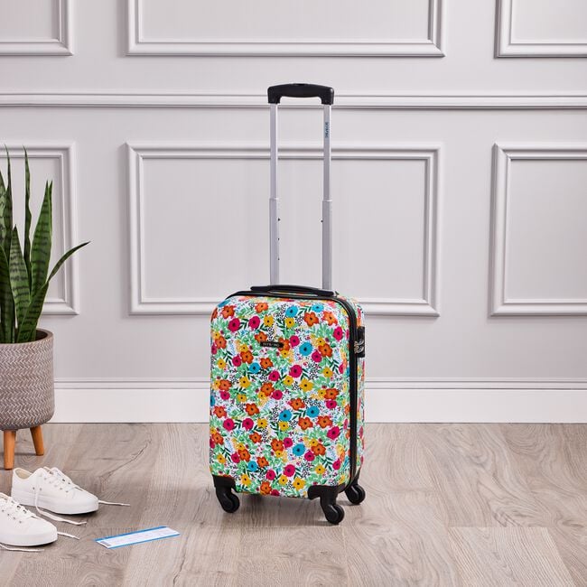 Cabin Bag Lightweight Luggage - Floral 