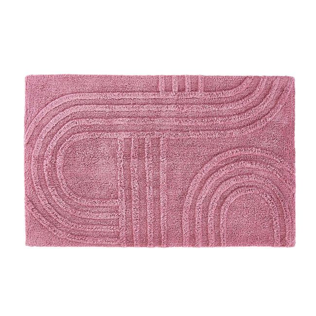 LUXURY GEO CARVED MAUVE 50x80 Bath Mat