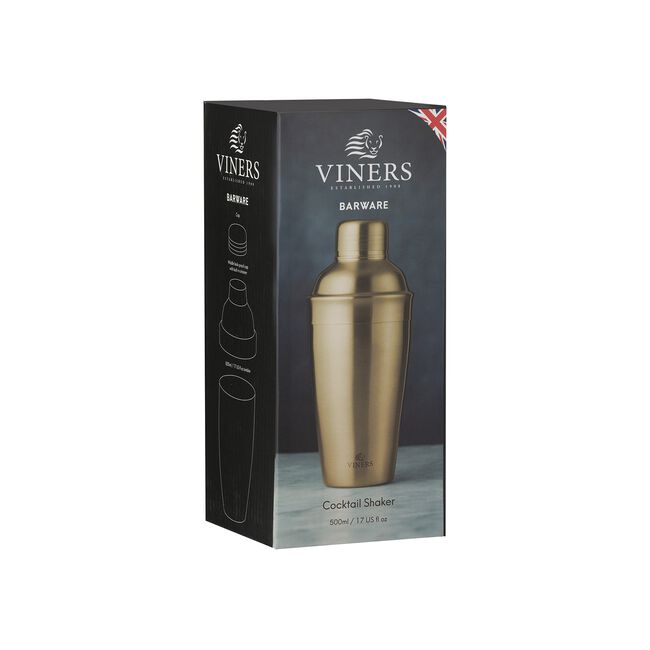 Viners Barware 500ml Cocktail Shaker - Gold