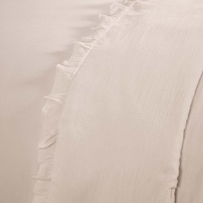 Cotton Muslin Bedspread 200cm x 220cm - Ivory