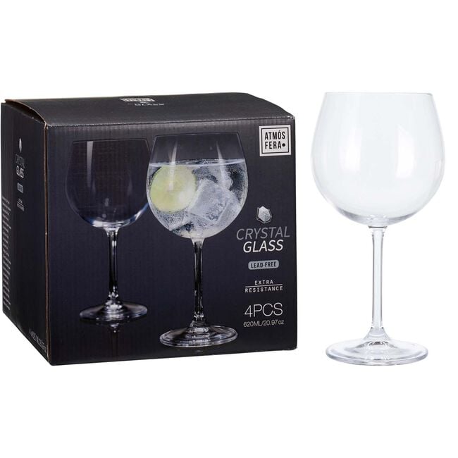 Crystal Gin Tonic Glass 620ml - 4 Pack